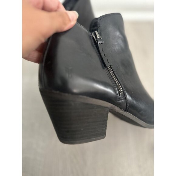 Frye Judith Double Zip Boots Womens Size 9.5M Leather Ankle Booties Classic - Picture 6 of 10